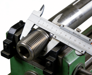 How to use a thread gauge to inspect drill pipe threads?