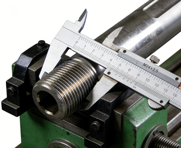 How to use a thread gauge to inspect drill pipe threads?