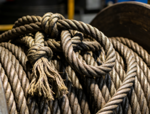 What causes the winch ropes to be uneven?