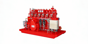 How does a surface-mounted blowout preventer control system work?