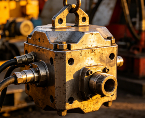 What is the role of the crown block in drilling equipment?