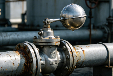 What is the working principle of a float valve (Sub)?