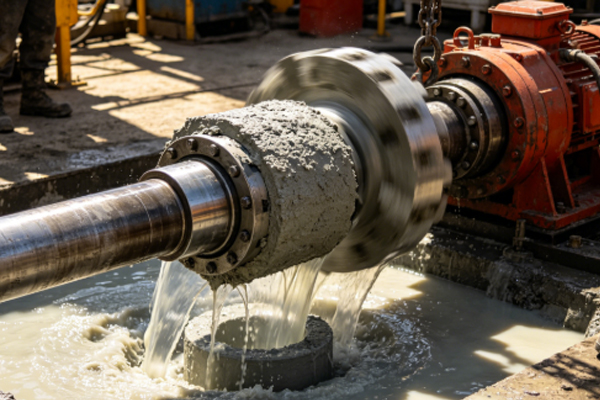 Cement plug drilling scene image