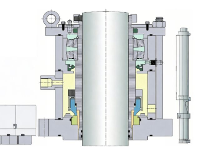 Seal for single end face pot