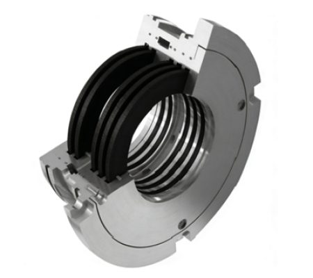 Split carbon ring seal