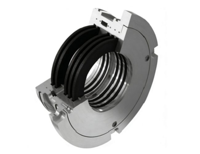 Split carbon ring seal